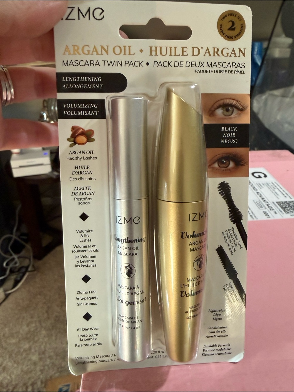 Argan Oil Mascara Twin Pack – Black (Silver & Gold Tubes)